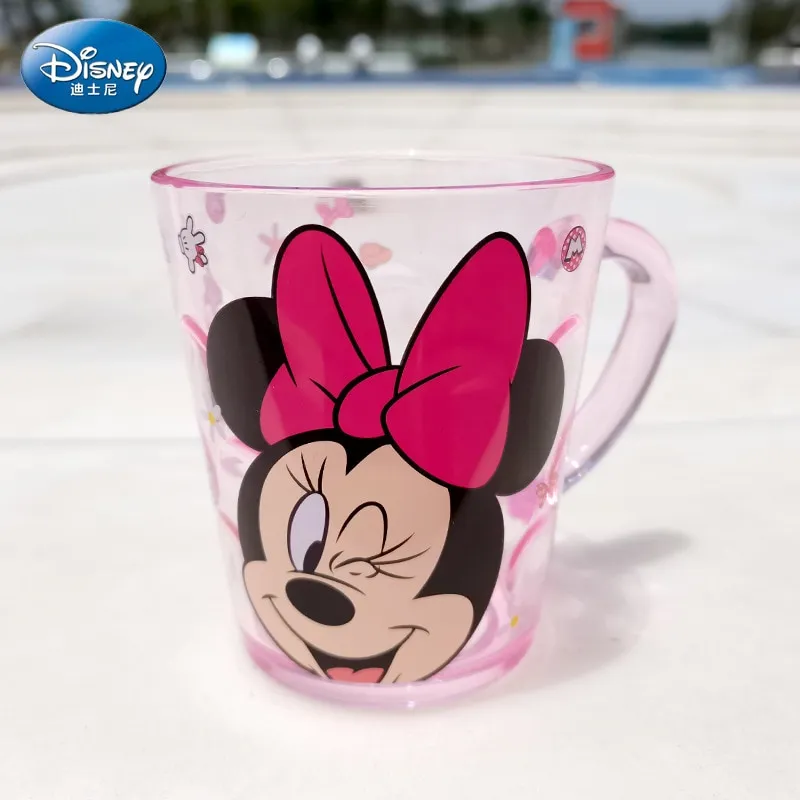 Disney Mickey Minnie Frozen 2 Princess Elsa Milk Cup ABS Cups BPA Kids  Cartoon Mermaid Cup Children Transparent Juice Drink Cup