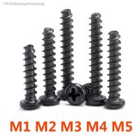 ﹉❂☂ Screw Pan Head Black Electronic Micro Screws Phillips Self-tapping Screw M1 M1.2 M1.4 M1.5 M1.6 M1.7 M2 M2.3 M2.5 M3 M3.5 M4 M5