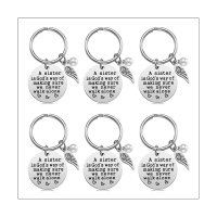 6Pcs Sister Keychain Sister Gifts From Sister Friendship Christmas Birthday Gifts for a Sister is Gods Way