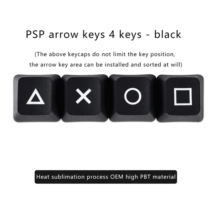 Sevve 4Pcs/Set PSP Direction Keys Thermal Sublimation PBT Mechanical