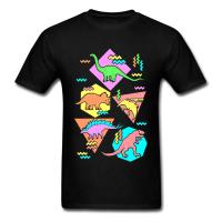 Nineties Dinosaur Tshirt Mens T-Shirt Printing Tees New Design T Shirt Youth Birthday Gift Clothes T-Rex Black Tops 100% Cotton XS-4XL-5XL-6XL