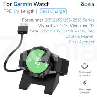 Zionia นาฬิกา สายชาร์จ แท่นชาร์จ แท่นชาร์จ อะแดปเตอร์ สำหรับสำหรับ Garmin Fenix 7 7X 7S 6 6X 6S Pro Sapphire Solar 5 5X Plus Vivomove 3S Vivoactive 3/4/4S Venu 2 2S SQ Captain Marvel Rey Forerunner 265/265S/255/255S Music 955 Solar 965 epix Gen 2 Instinct