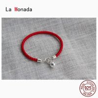 La Monada Bell ด้ายสีแดงสำหรับผู้หญิงด้าย925เงินสเตอร์ลิงแดง S เชือก S สำหรับ925เงิน