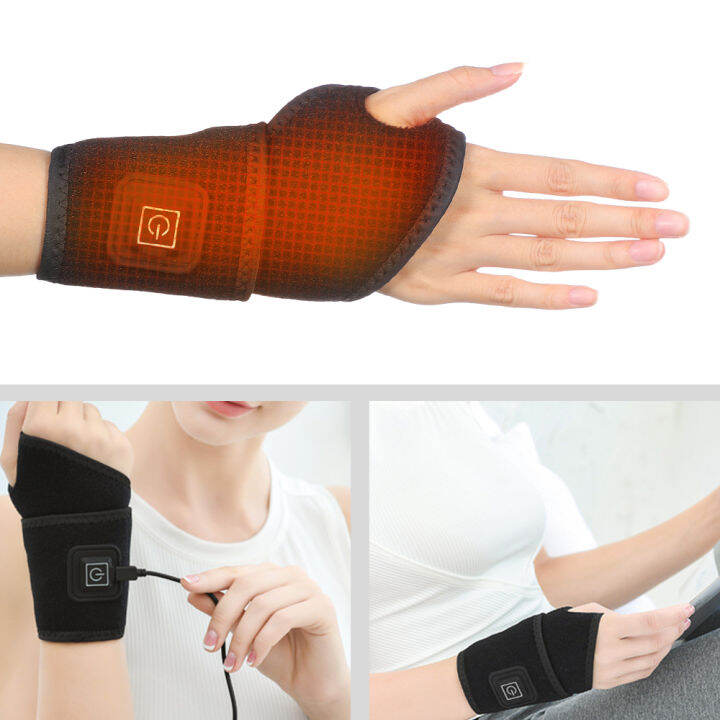 เครื่องทำความร้อนไฟฟ้าสายรัดข้อมือ-wormwood-กระเป๋ากีฬาฟิตเนส-wrister-joint-care-hand-wrist-protection-เครื่องทำความร้อน-br-heath-care