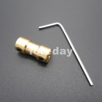 10PCS 3.17MM Shaft Motor Flexible Coupling Coupler Brass length 20mm 3.17 TO 3.17MM 4spanner xFD245X10(10p 4spanner)