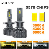 H11 LED H4 H7 HB3 9005 H1 HB4 9006 HIR2 9012 Canbus ไฟหน้ารถ 200W 80000LM รถจักรยานยนต์ auto หมอกโคมไฟ 6000K 4300K HLXG-hexinge