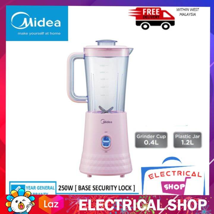 Midea MBL-25PK Blender 250W MBL25PK 1.2L (Pink) | Lazada