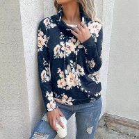 ☞♧ New Womens Printing Sleeve Hoodies Top Stacked Neck Warm Pullover Sweatershirt