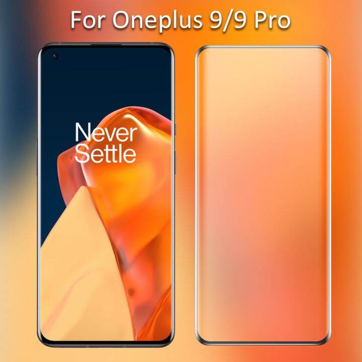 spot-goods-หน้าจอแบบโค้งกระจกนิรภัยสำหรับฟิล์มตัวป้องกันแบบมือโปร-oneplus-9