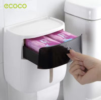 Ecocoกล่องกระดาษชำระ กล่องกระดาษทิชชู่ กล่องใส่ทิชชู่ ที่แขวนทิชชู่ ที่แขวนกระดาษชำระ 4in1 ติดตั้งง่ายไม่ต้องเจาะผนัง