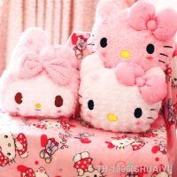 ❒✹✥ SHUAIYI Kawaii olá kitty rosa veludo de pelúcia melodia almofada cobertor plushie brinquedo macio travesseiro decorativo boneca cama crianças presente aniversário