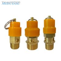 ►☜☎  Air Compressor Safety Pressure Relief Valve Yellow Cap DN6 1/8 quot; DN8 1/4 quot; DN10 3/8 quot; DN15 1/2 quot; DN20 3/4 quot;