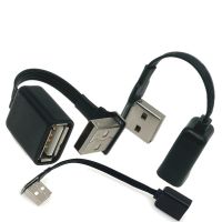 USB soft silicon adapter 2.0 male to female 90 degree up and down left and right elbow extension cable right angle extension dat Wires  Leads Adapters