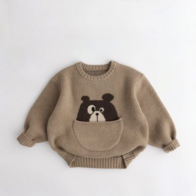 Kids Clothes Sweaters Cartoon Boys Knitwear Korean Style Children Outwear Toddler Knit Sweater Long Sleeve Pullover Tops
