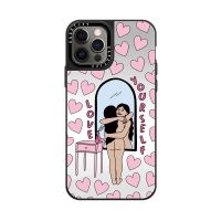 เคสโทรศัพท์มือถือแบบกระจก กันกระแทก ลาย Love Yourself สําหรับ iPhone 15 Pro max 14 Promax 13 mini 12 11 XS XR XSMAX 7G 7 Plus SE2020