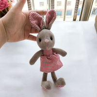 Cute Bunny Keychain Plush Small Pendant Skirt Ornament Rabbit Bag Backpack Hanging Ornament Cartoon