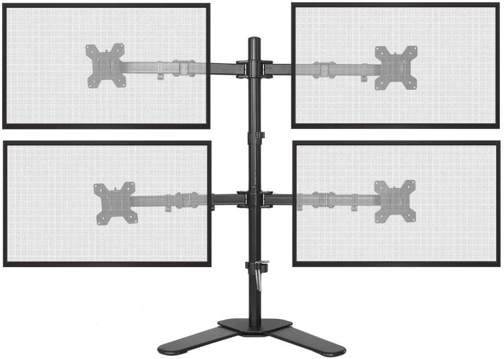 ขาตั้งจอ-4-จอ-แบบวางบนโต๊ะ-13-32-ขาตั้งจอคอม-ประหยัดพื้นที่-ปรับได้-ขาแขวนทีวี-ขาตั้งจอคอม-ขายึดจอคอม