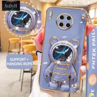 AnDyH Casing For Huawei Mate 20 30 40Pro Mate 30 40 Phone Case Cute 3D Starry Sky Astronaut Desk Holder with lanyard