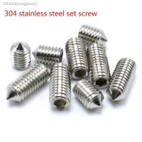 ∈❈✜ 50pcs/lot Hex hexagon socket set screw cone point grub screw M3 M4 M5 M6 304 Stainless Steel