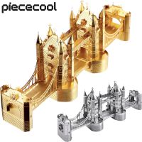 Piecececool สะพานหอคอยแห่งกรุงลอนดอนปริศนาโลหะ3มิติของเล่นชุดก่อสร้าง DIY สำหรับวัยรุ่นของขวัญจิ๊กซอว์