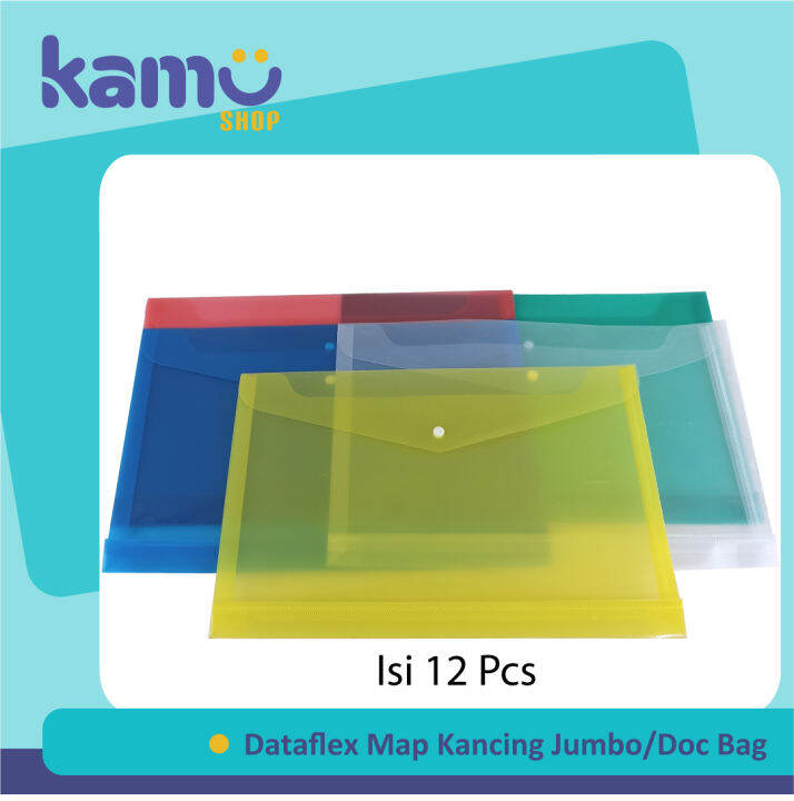 Dataflex Map Kancing Jumbo Document Bag Jumbo DF 7112 Isi 12 Pcs