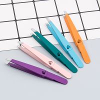 【cw】 Eyebrow Tweezer Colorful Hair Hairs Slanted Brow Removal Makeup Tools