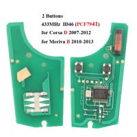 Jingyuqin 2/3 Btns กุญแจรถยนต์รีโมท433Mhz Pcf7941/Pcf7946สำหรับ Opel/ รุ่น Astra ของ Vauxhall H Vectra C 2002-2008 Zafira B 2005-signium