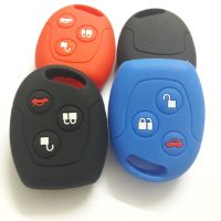 yonggax Silicone Cover For Ford Mondeo Fiesta Focus Transit Connect C-Max KA GALAXY Festiva Smart FOB Remote Key Case 3 Button