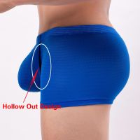 【YF】✇✘❖  Men Bulge Front Large Panties Mesh Man Penis Hole Underpants Boxershorts Hombre