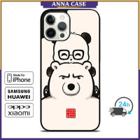 Panda And Polar Bear Phone Case for iPhone 14 Pro Max / iPhone 13 Pro Max / iPhone 12 Pro Max / XS Max / Samsung Galaxy Note 10 Plus / S22 Ultra / S21 Plus Anti-fall Protective Case Cover