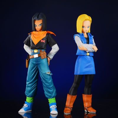 ZZOOI 24CM Anime Dragon Ball Z Android 17 Figure Android 18 PVC Action Figurine Collection Model Doll Toys for Children Christmas Gift