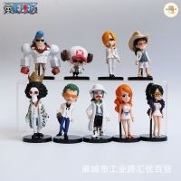 One Piece โมเดลวันพีช ฟิกเกอร์ วันพีช โมเดล 9 ตัว/set โมเดลลูฟี่ โซโล ซันจิ อุซอป นามิ แฟงรค์กี้ บรูค ช็อปเปอร์ โรบิน (ชุดขาว) ของสะสม ของเล่น