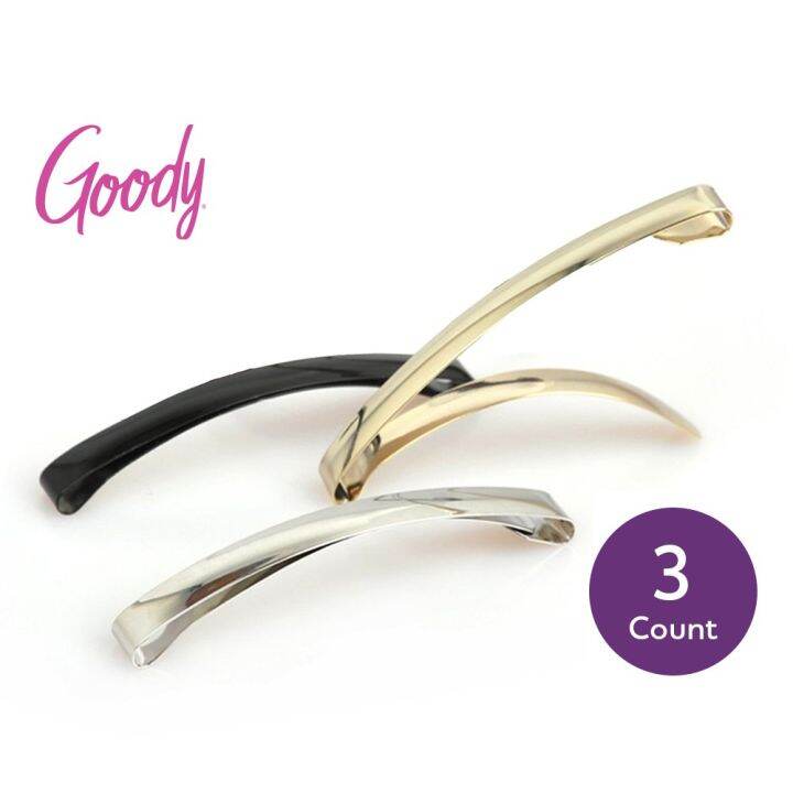 Goody Classics Metal Domed Hair Barrettes 3", 3ct Lazada PH