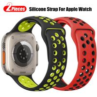 Silicone Sport Strap For Apple Watch Band 49mm 38mm 42mm 41mm 45mm 40mm 44m Correa Bracelet IWatch Series 8 7 6 4 5 SE Ultra