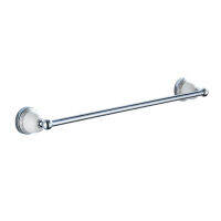 LEDEME Bathroom Accessory Single Towel Bar Towel Rail Towel Holder Ceramic Base Bath Hardware Chrome Plated Aluminum Bars L3601