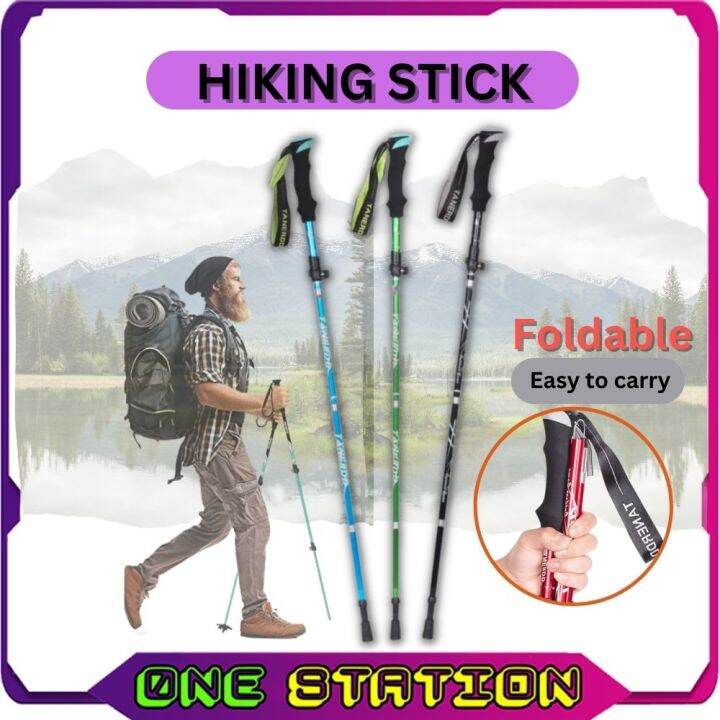 Hiking Stick Adjustable Walking Stick Tongkat Hiking Gunung Tracking ...