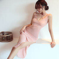 Long Night Sexy Underwear Perspective Sexy Pajamas Passion Suit Uniform Temptation Transparent Temptation Long Dress 1123