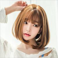 TSE Wig Rambut Bob สั้นสำหรับผู้หญิงวิกผมธรรมชาติแฟชั่นสมจริงแบบเต็มศีรษะ3161