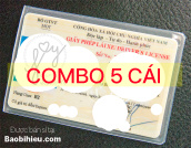 [KO NẮP] COMBO 5 bao bằng lái dạng PET chống xước bong tróc thẻ căn cước thẻ ATM và các loại thẻ kích thước tương đương 5B1811