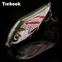 TREHOOK 6Cm/8Cm/10Cm,ตัวเลื่อน Jerkbait Sinking Wolers สำหรับ Pike Crankbait เหยื่อล่อปลา Rattling และ Vib สำหรับฤดูหนาวจับปลาได้