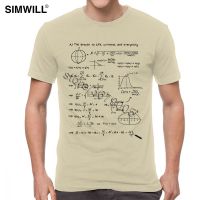 Trendy New Arrival Tee for Men Pure Cotton Meaning Of Life Shirt Math T Shirts Short Sleeve Crew Neck Mathematical Casual Tshirt