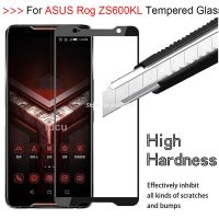 ฝาครอบกาวเต็มแผ่นกระจกนิรภัยสำหรับ Asus Zenfone Rog Phone 2 5 6 ZS600KL ปกป้องหน้าจอสำหรับ Zenfone 6 7 8 9 5G ฟิล์มป้องกัน