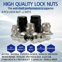 STAINLESS STEEL AUTO WHEEL  LOCK NUTS FOR TOYOTA  LEXUS  FORD NISSAN JAGUAR HONDA TESLA CADILLAC INFINITI KIA  HYUNDAI Nails  Screws Fasteners