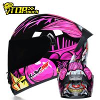 LVS หมวกกันน็อคใหม่สำหรับผู้ชายผู้หญิง Casco Moto หมวกขี่มอเตอร์ครอสหมวกกันน็อคสำหรับแข่งจักรยาน Seluruh Wajah ทางวิบากได้รับการอนุมัติจาก Capacete Moto DOT