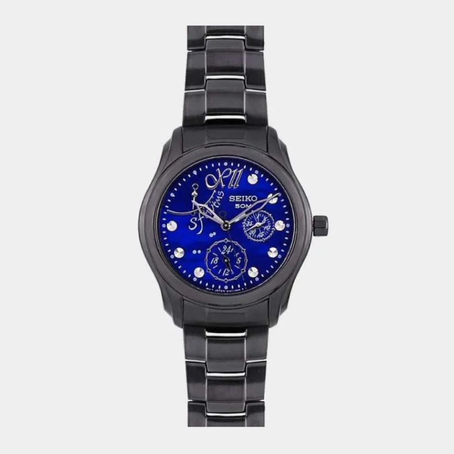 Official Warranty] Seiko SPA765P1 Women's Chronograph Quartz Criteria Blue  Dial Black Stainless Steel Strap Watch (watch for women / jam tangan  perumpuan / seiko watch for women / women watch) | Lazada