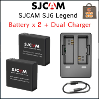 Battery SJCAM SJ6 LEGEND 1000 mAh 2 ก้อน พร้อม Dual Charger SJ6 Legend (ของแท้) สินค้า รับประกันร้าน 1 เดือน