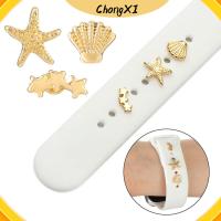 CHONGXI เครื่องประดับสร้อยข้อมือ สร้อยข้อมือประดับ DIY สายซิลิโคนตกแต่ง อุปกรณ์เสริมสายนาฬิกาข้อมือ เล็บตกแต่ง สายกีฬาตกแต่ง