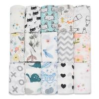 110X110CM 100 Cotton Muslin Baby Swaddles Soft Newborn Blankets Bath Gauze Infant Wrap Sleepsack Stroller Cover Mat Dropshipping