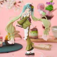 ของเล่นโมเดลไอศกรีมมัทฉะ Vocaloid Hatsune ฟูริว20ซม. สำหรับภาพอนิเมะของหวานชุดฟิกเกอร์แอคชั่น