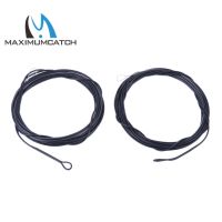 （A Decent035）Maximumcatch 2pcs 5-10ft 10-25lb Black Color Fishing Poly Leader 6ips Sinking leader line